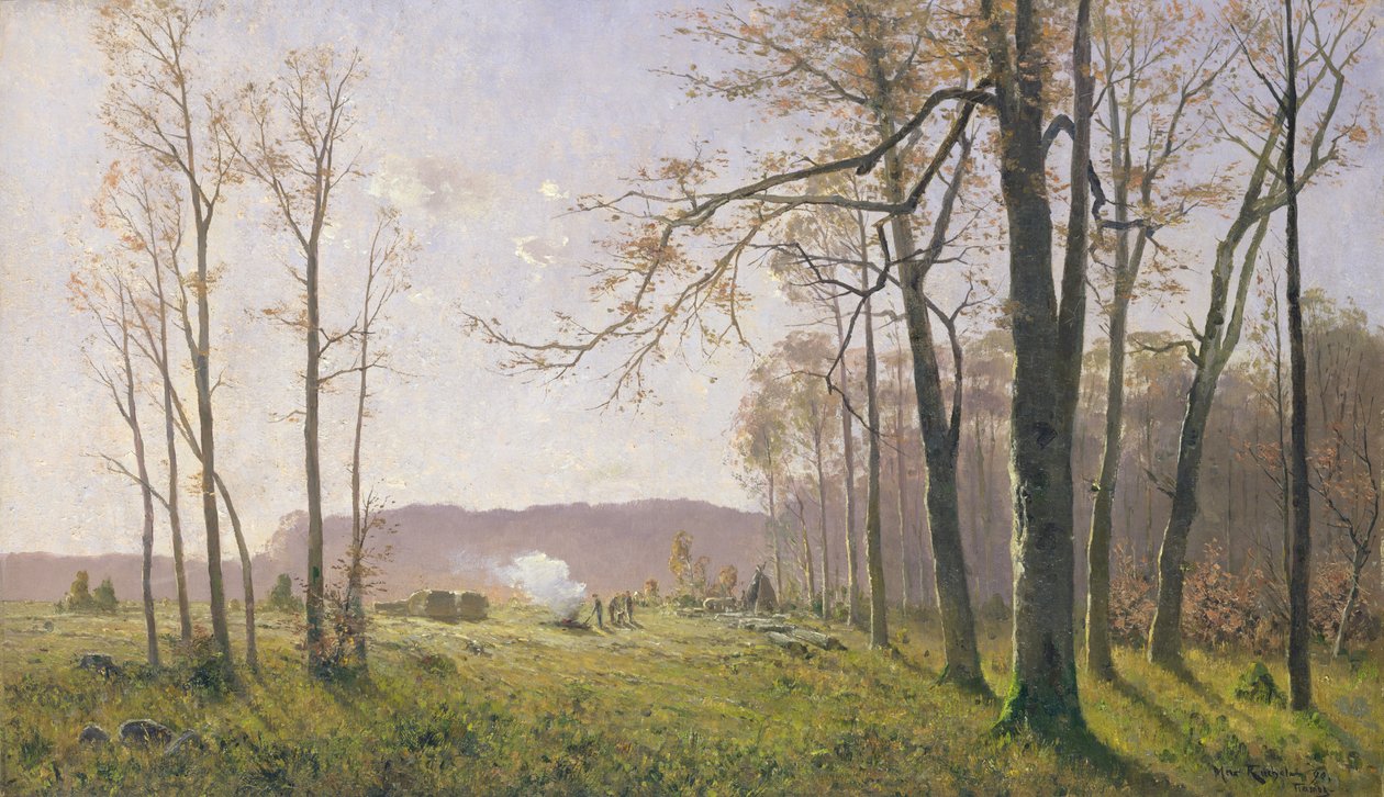 En glänta i en höstskog, 1890 av Max Kuchel