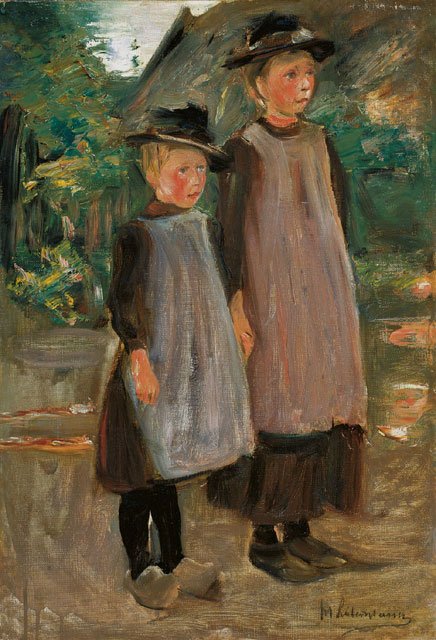  Zwei hollandische Kinder - Zwei Schwesternn av Max Liebermann