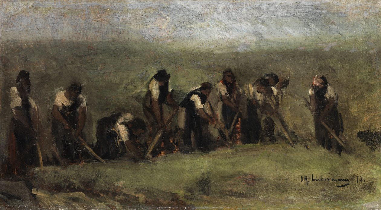 Arbeiter im Rübenfeld av Max Liebermann