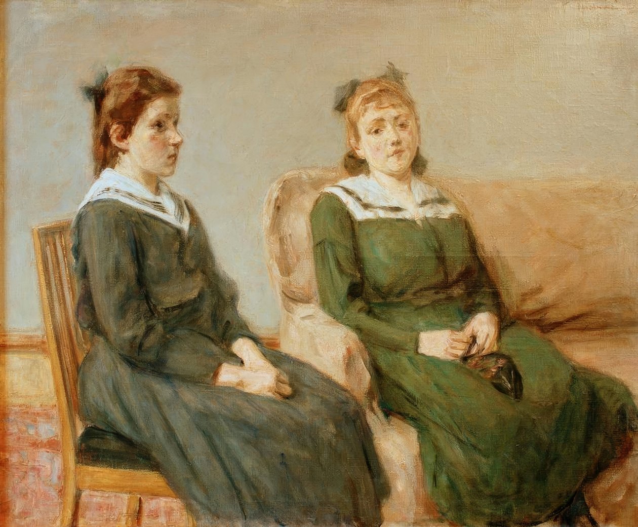 Porträtt av läderdöttrarna av Max Liebermann