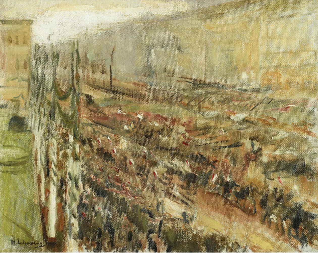 Einzug der Truppen auf dem Pariser Platz  av Max Liebermann
