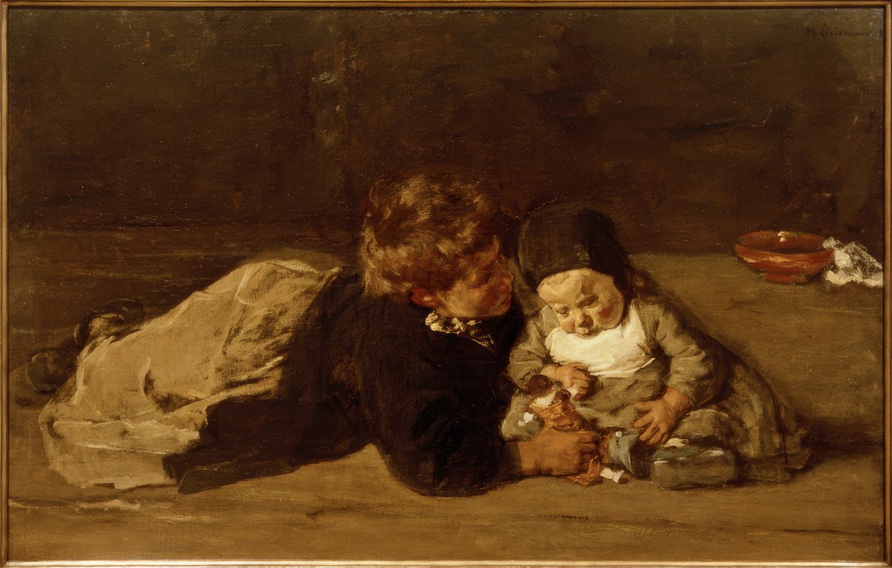Syskon - Lekande barn av Max Liebermann