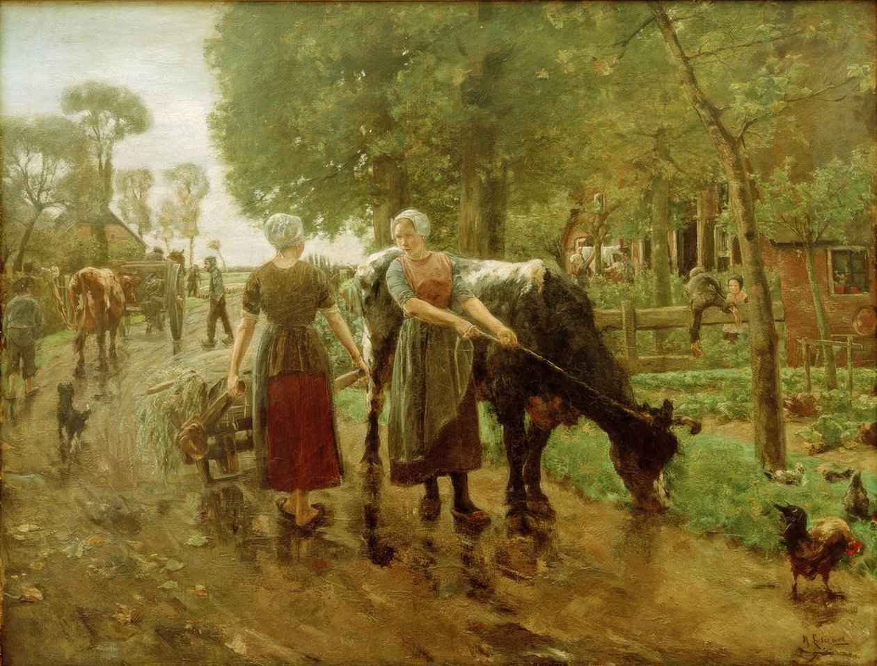 Holländsk bygata av Max Liebermann