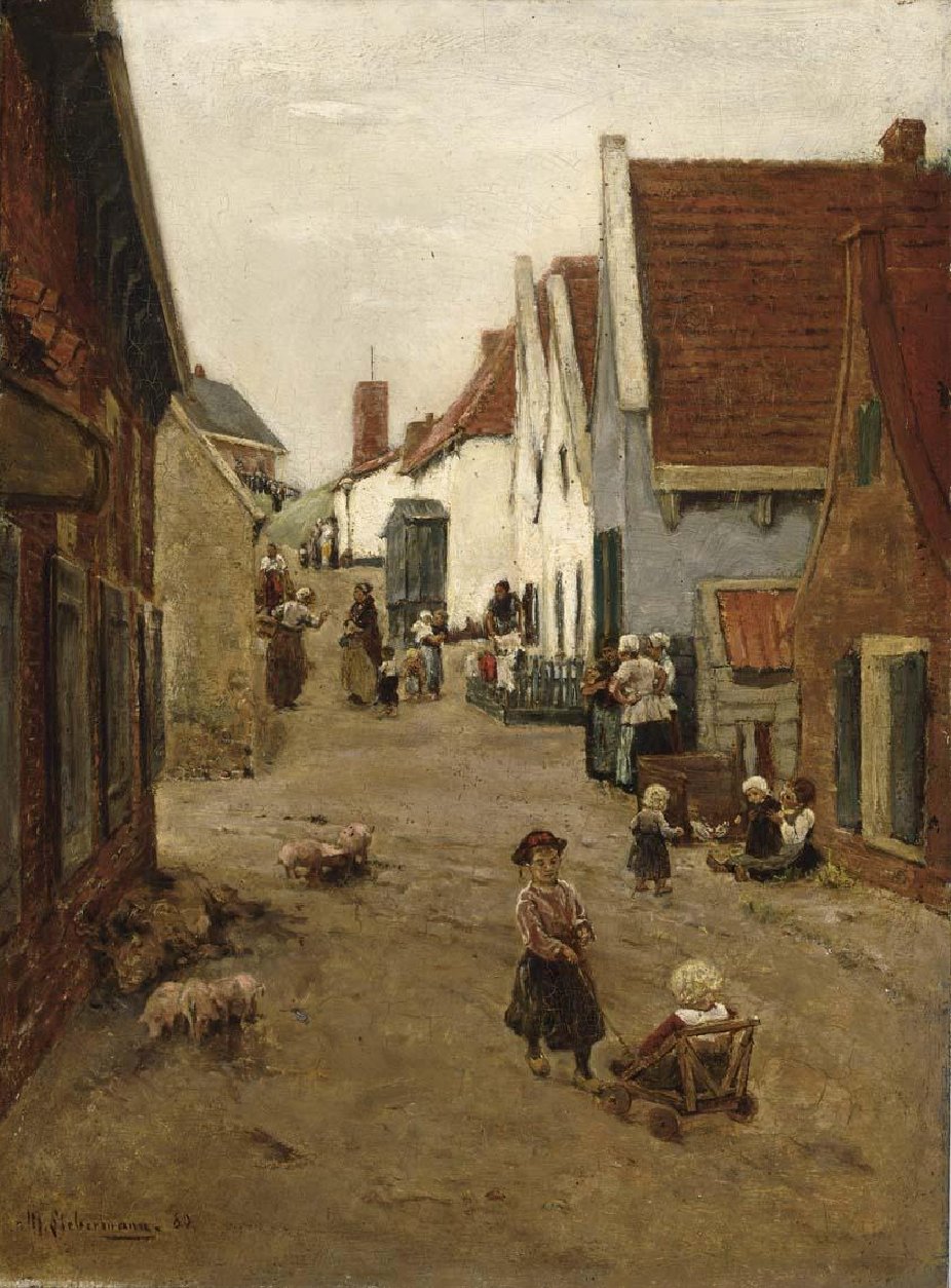 Holländische Dorfstraße av Max Liebermann