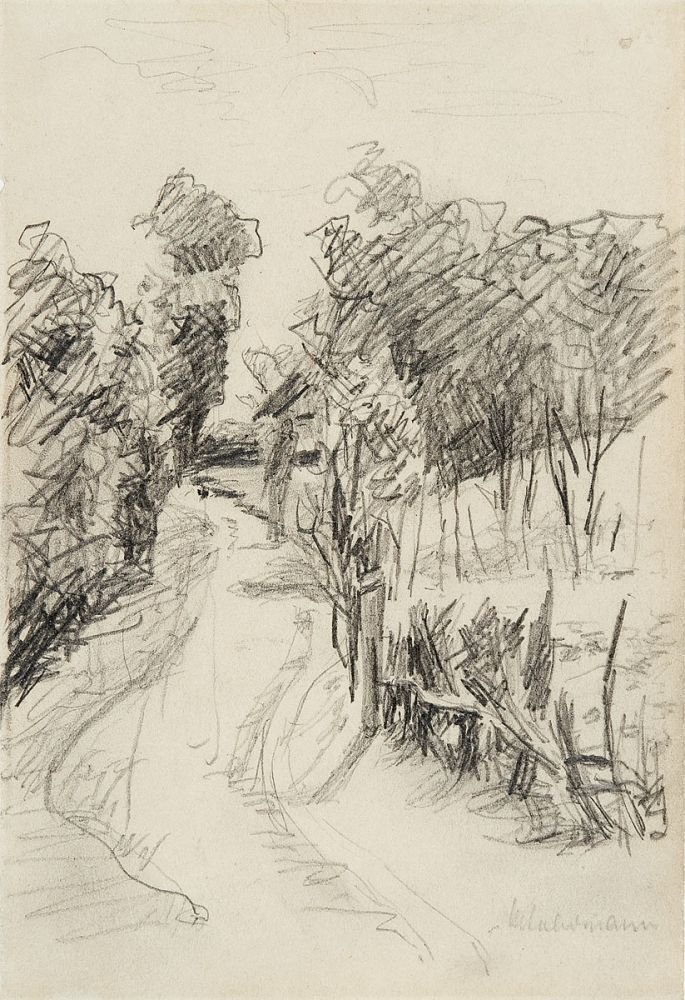 Holländische Landschaft mit Weg av Max Liebermann