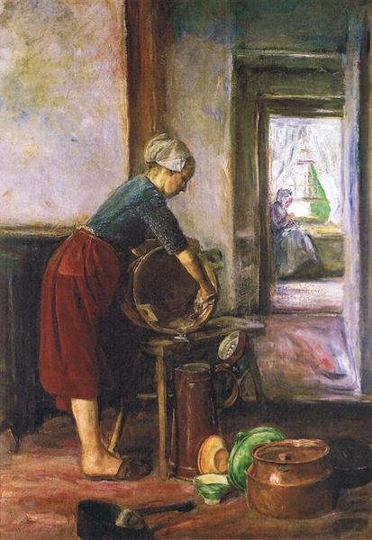 In der Küche av Max Liebermann