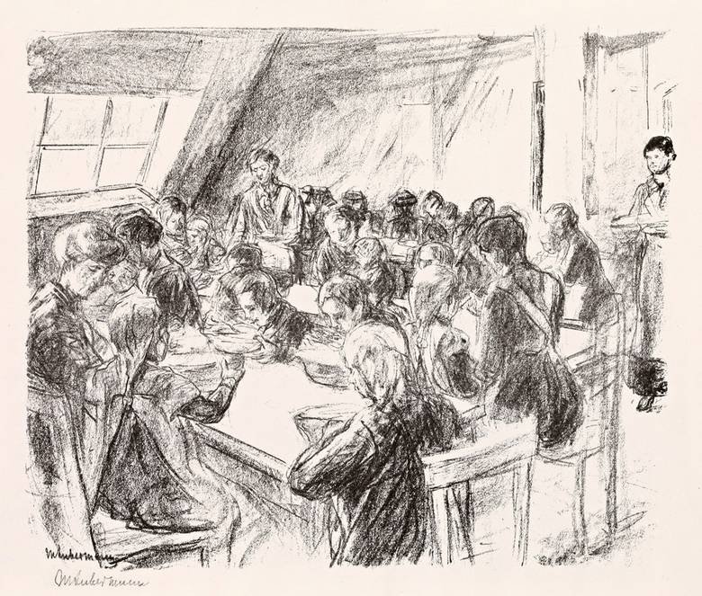 Kindervolksküche av Max Liebermann