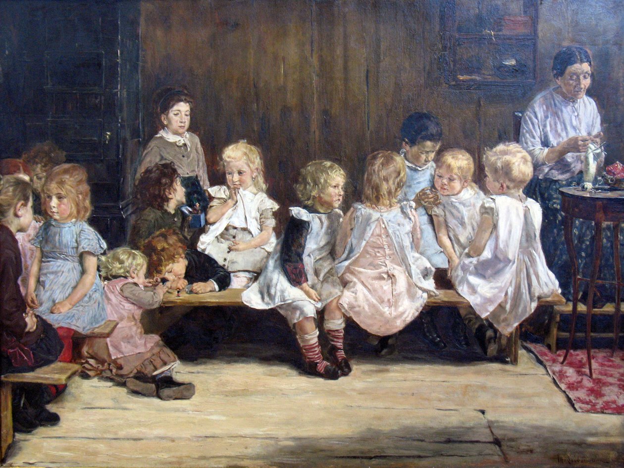 Kleinkinderschule in Amsterdam av Max Liebermann