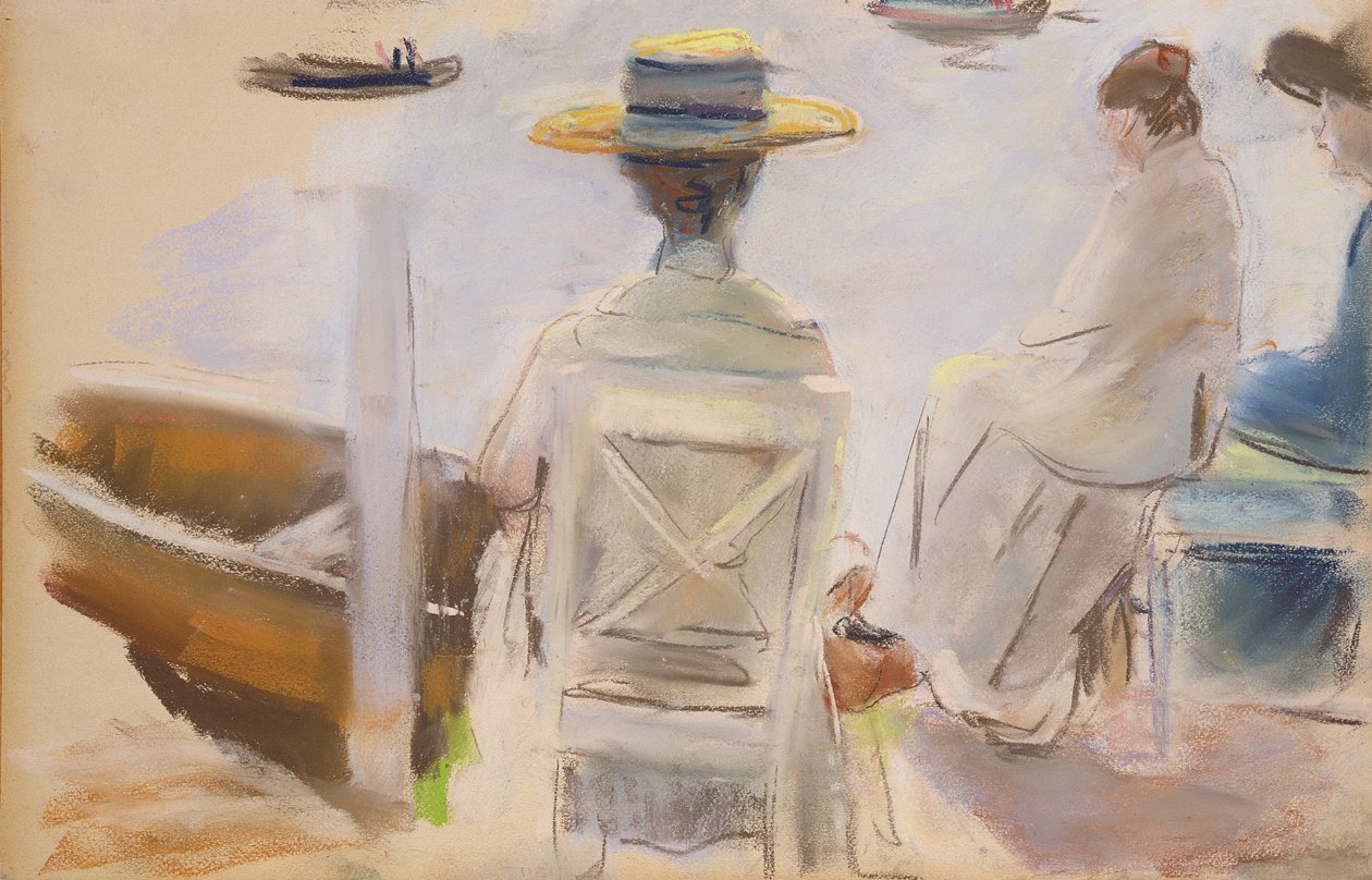 Ladies at the Bankment (pastell på papper) av Max Liebermann