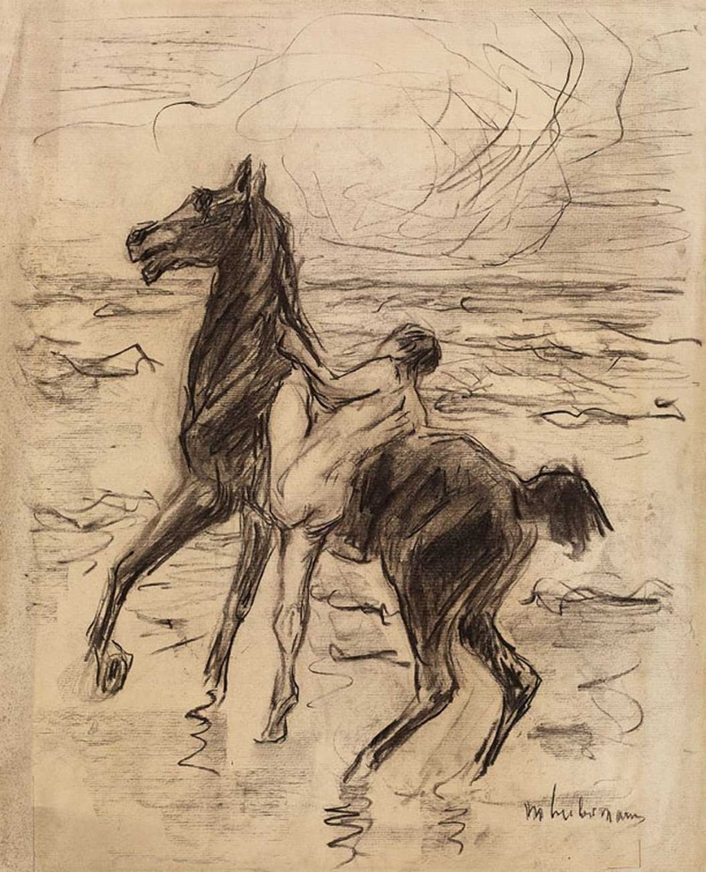 Pferdebändiger av Max Liebermann