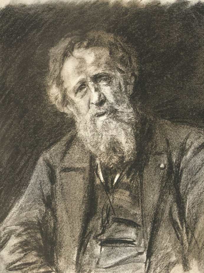 Portrait of Constantin Meunier av Max Liebermann