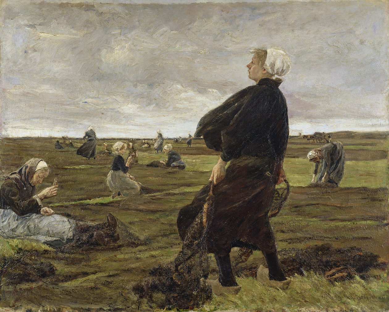 Reparation the Nets, 1889 (se 144755 för detaljer) av Max Liebermann