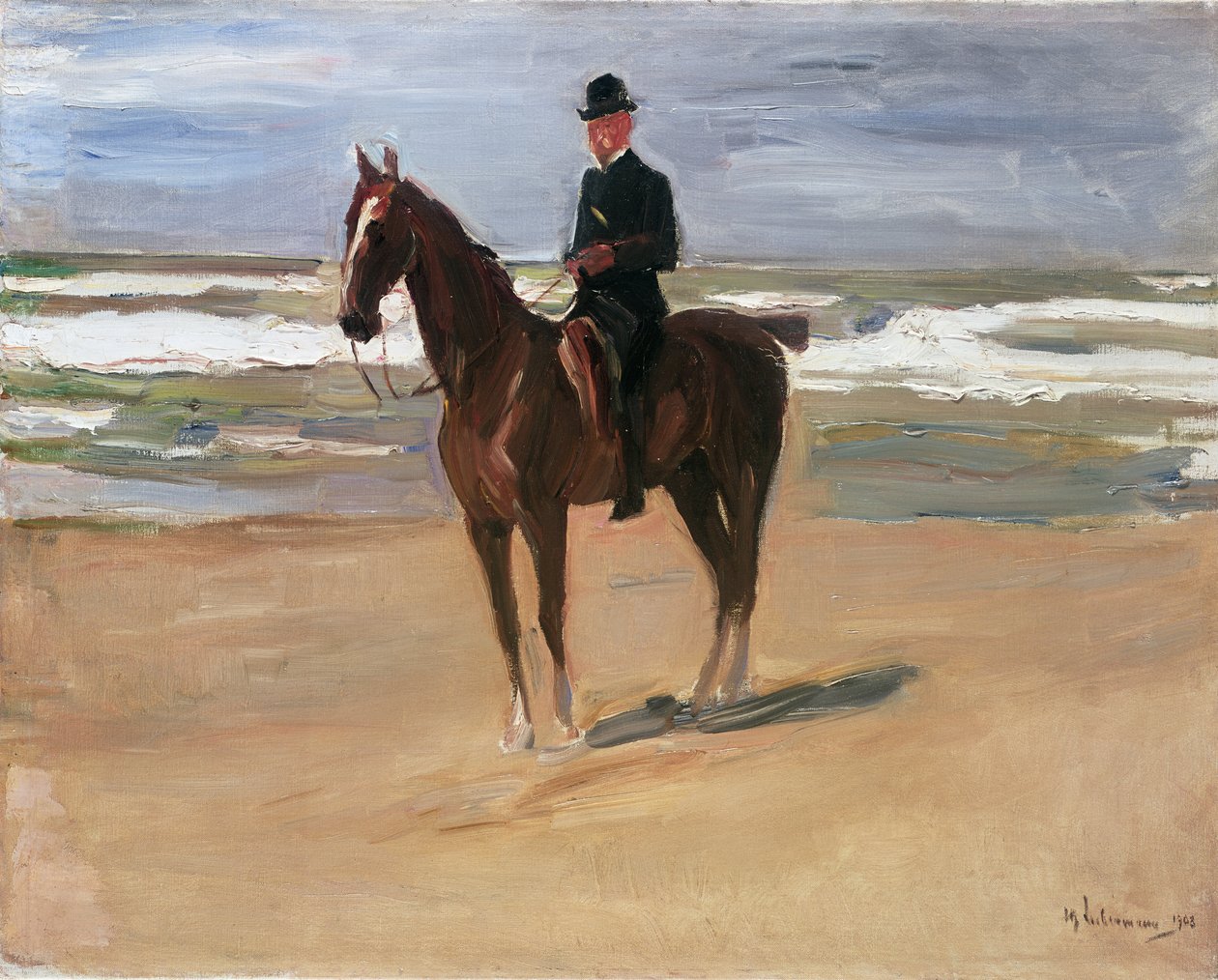 Ryttare på stranden, 1908 av Max Liebermann