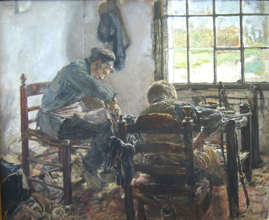 Skomakarverkstad av Max Liebermann