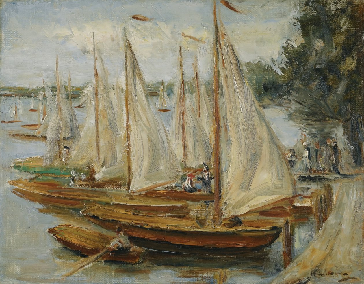 Segelboote am Wannsee av Max Liebermann