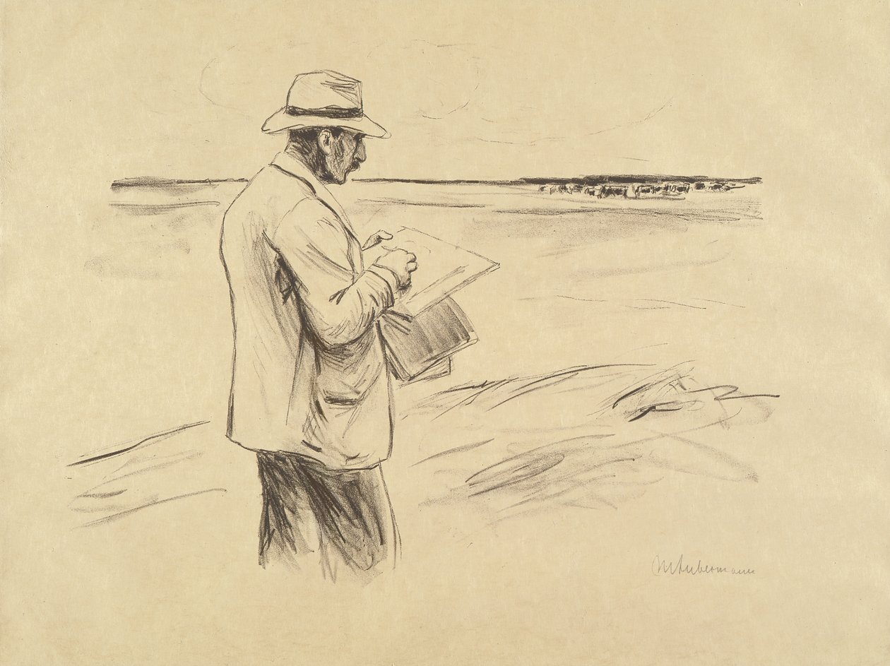 Självporträtt i den öppna ritningen av Max Liebermann
