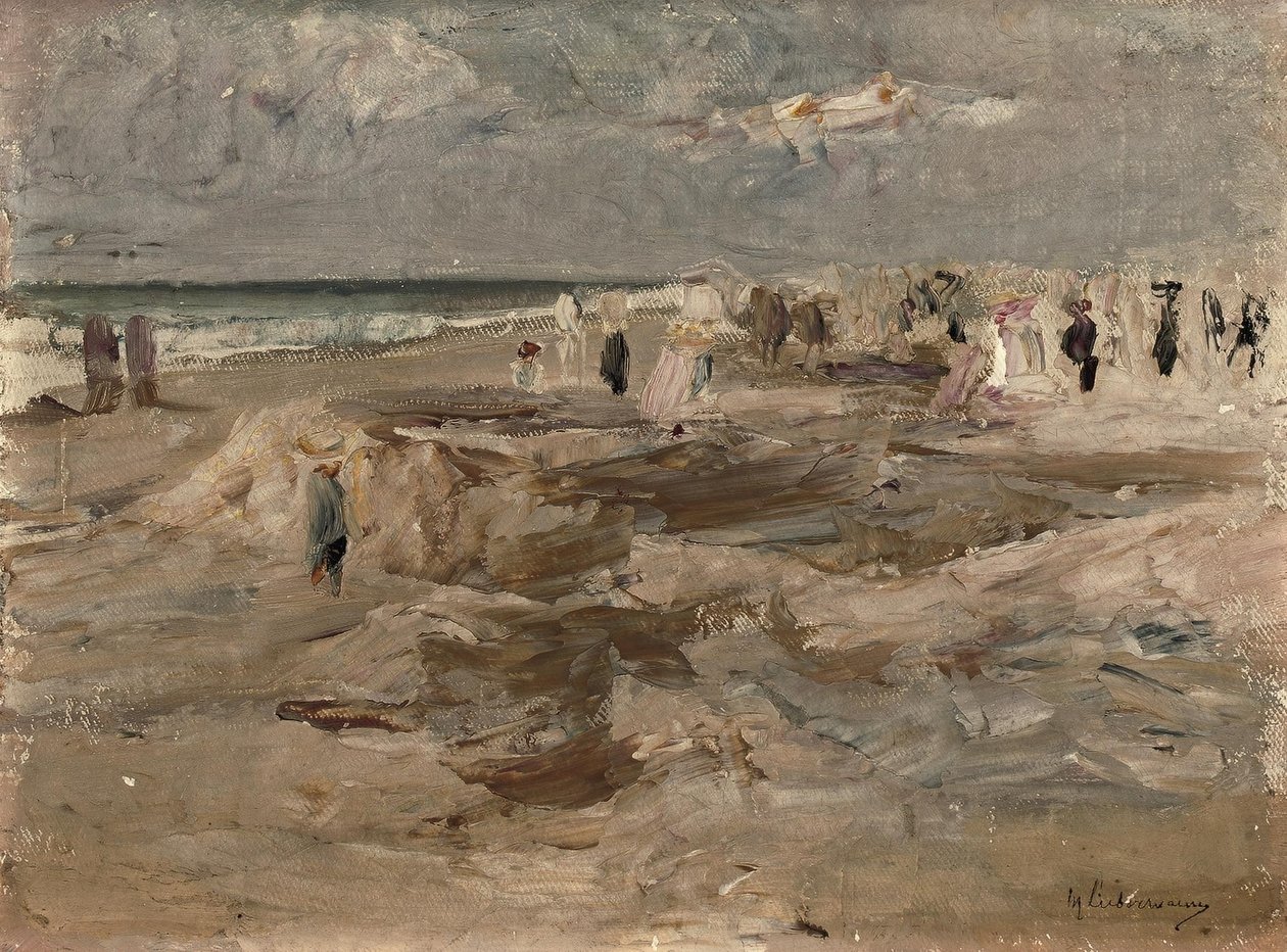 Strand in Nordwijk av Max Liebermann