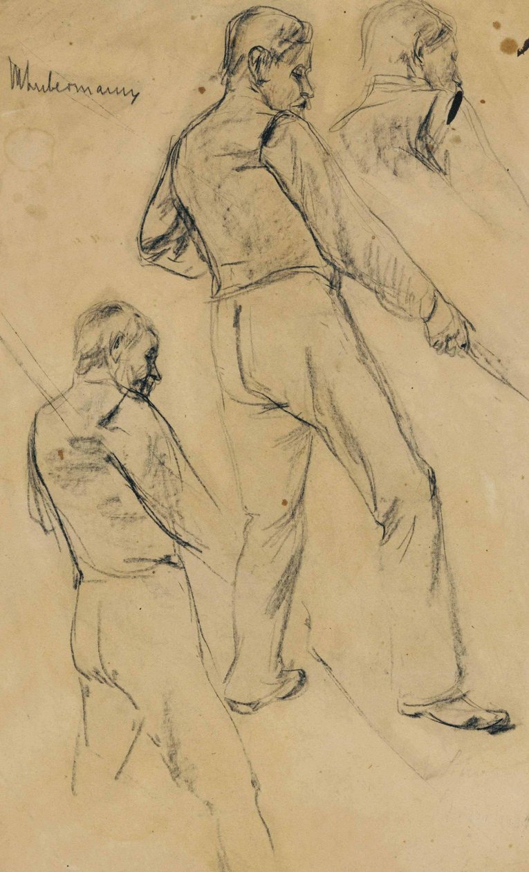 Studie eines Mannes av Max Liebermann