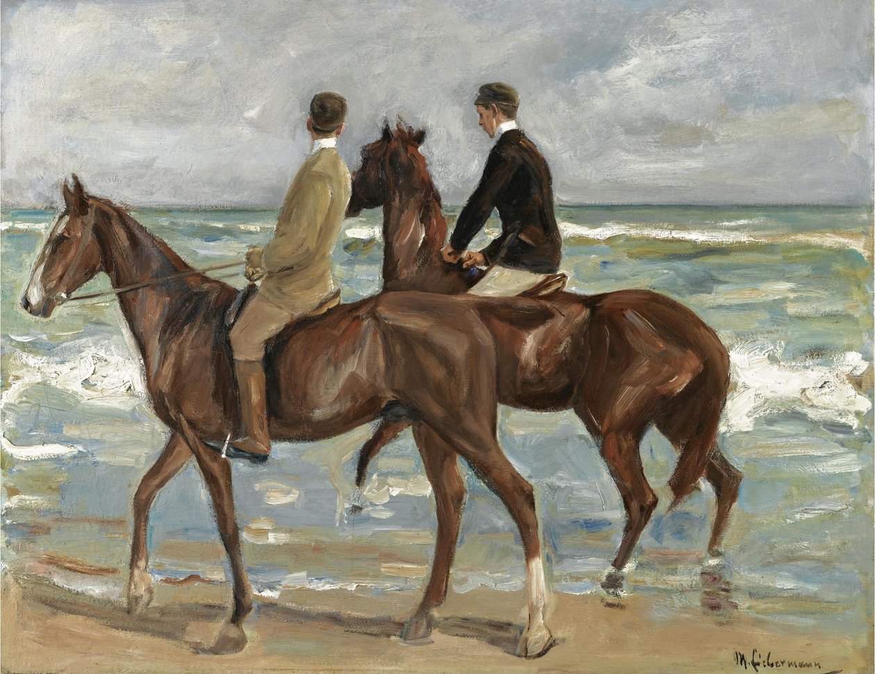 Zwei Reiter am Strand av Max Liebermann