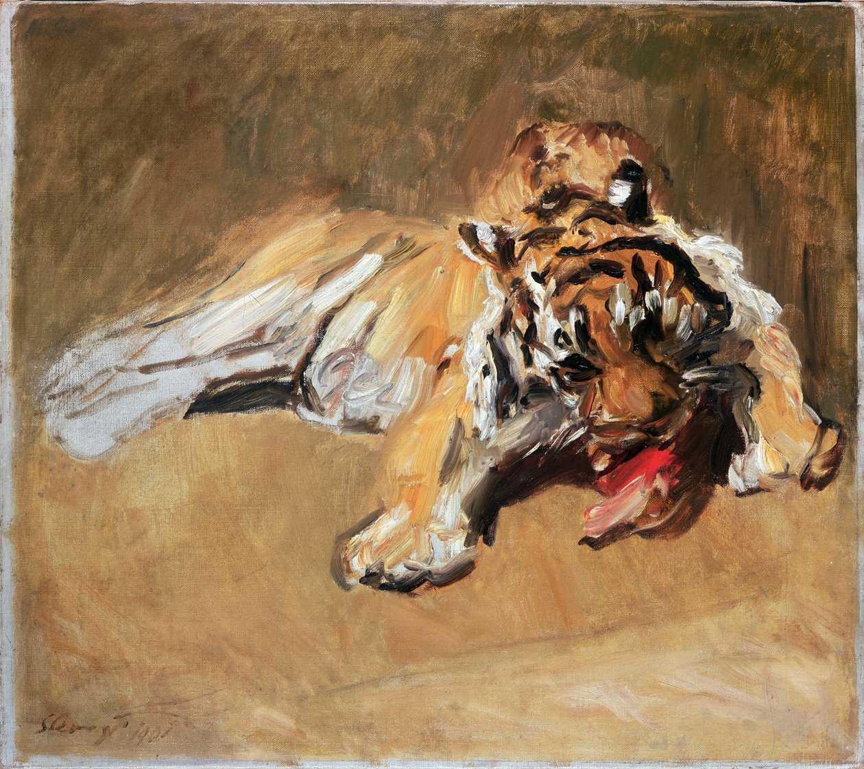 Matande tiger, 1901 av Max Slevogt