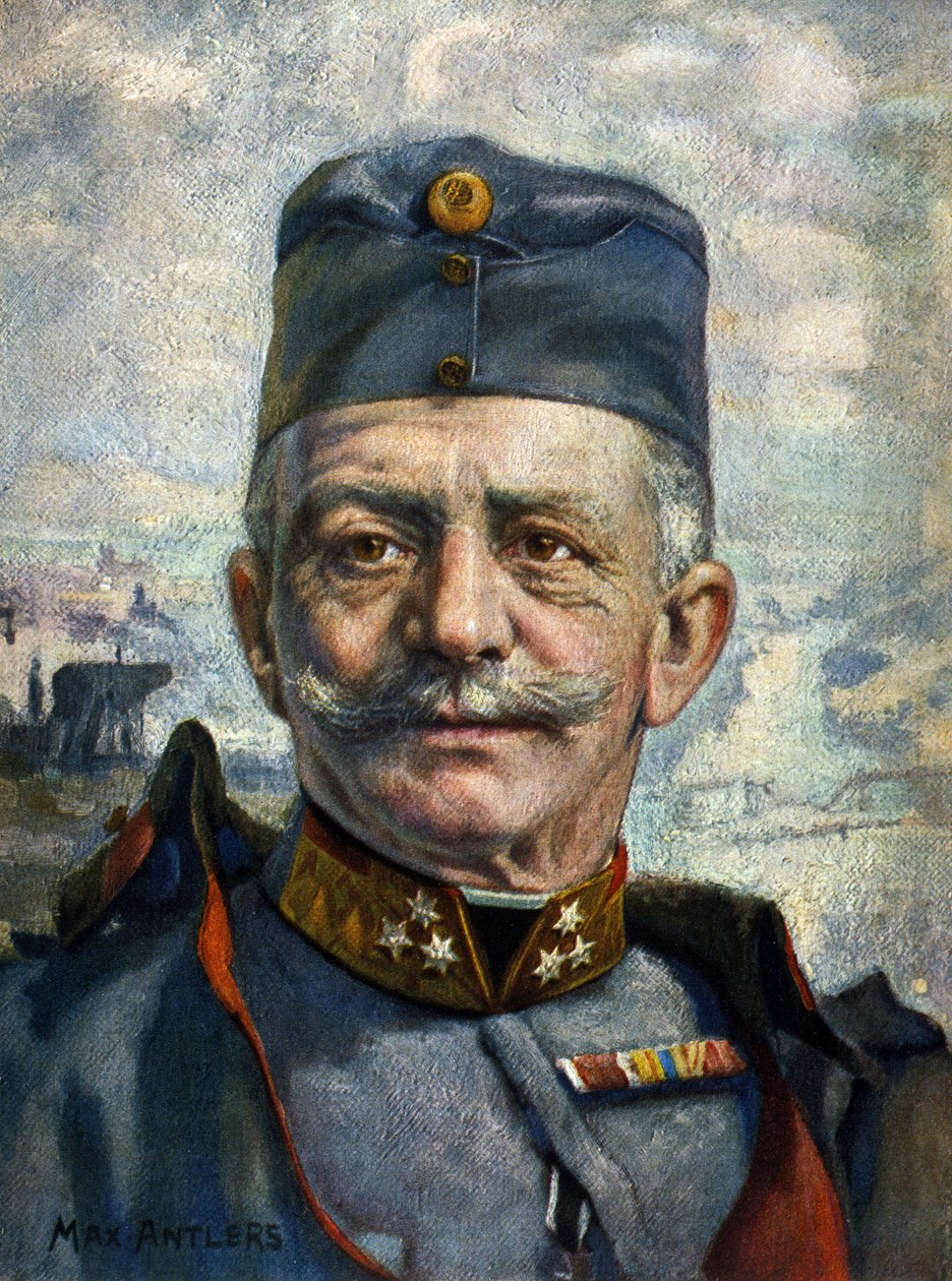 Porträtt av Conrad von Hotzendorf (1852-1925), marechal för den österrikisk-ungerska armén” (teckning) av Max Antlers