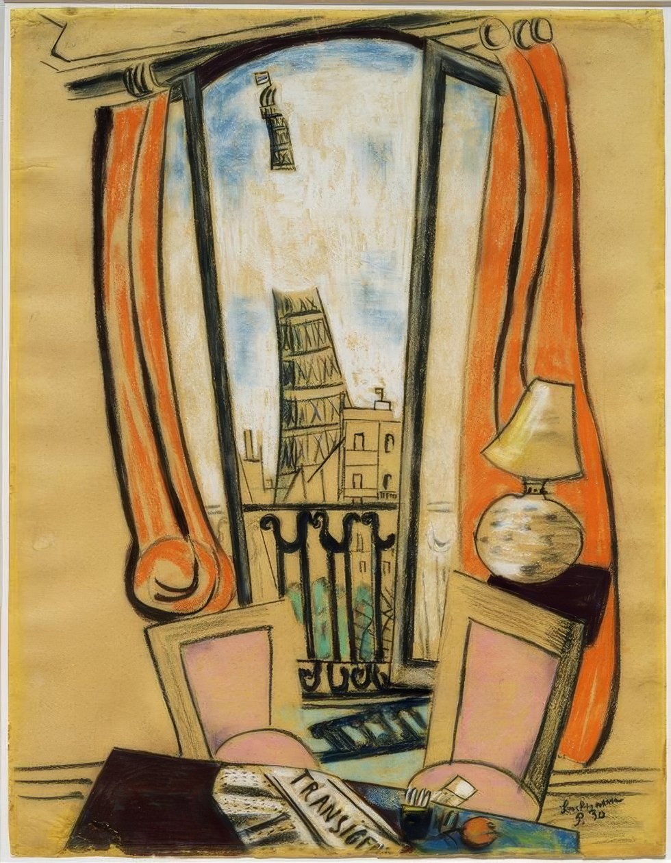 Utsikt från fönstret (Eiffeltornet) av Max Beckmann