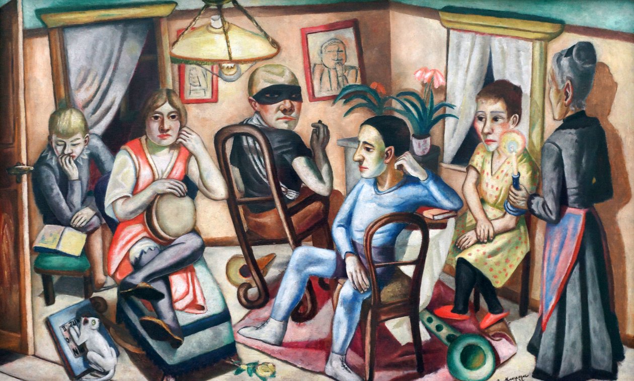 Före maskeradbalen av Max Beckmann
