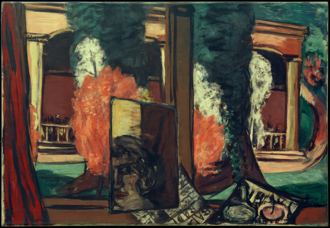 Utsikt från fönstret i Baden-Baden av Max Beckmann