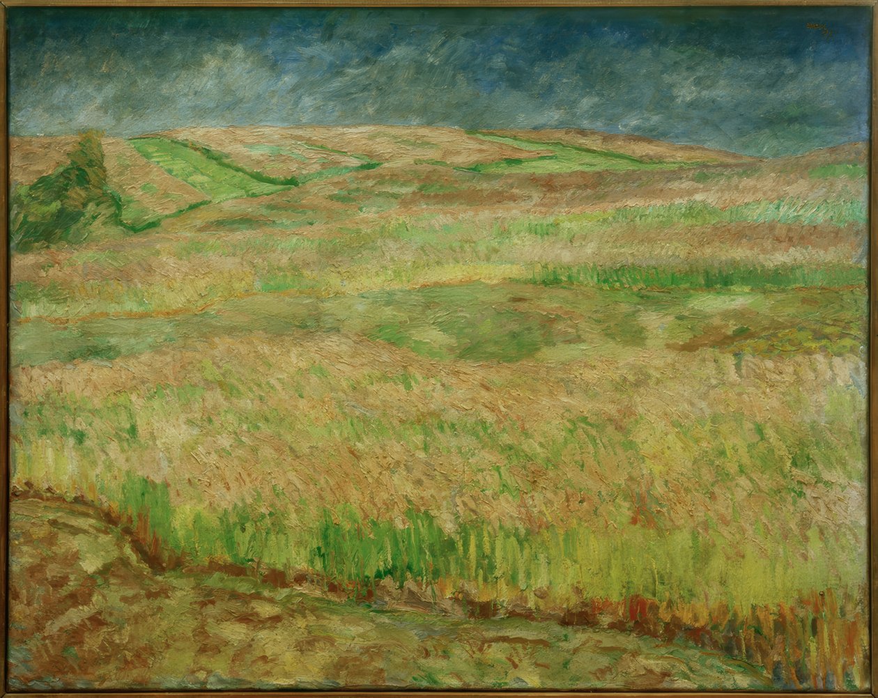 Blommande spannmålslandskap av Max Beckmann