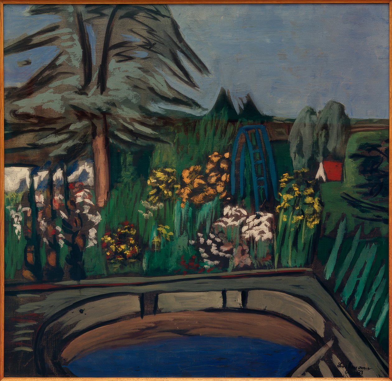 Blommande trädgård av Max Beckmann