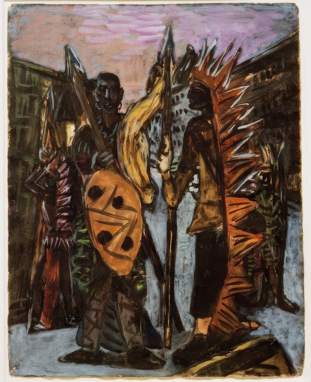 Pojkar som spelar indisk av Max Beckmann