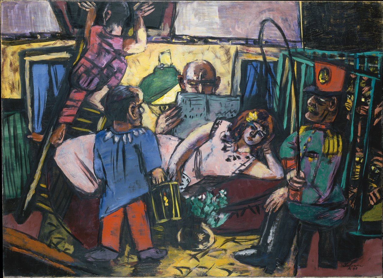 Cirkus Caravan av Max Beckmann