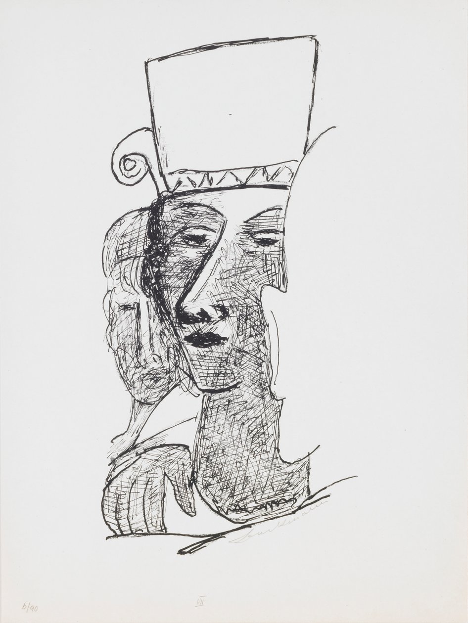 Dansande par, tallrik 7 från portfolion "Dag och dröm" av Max Beckmann