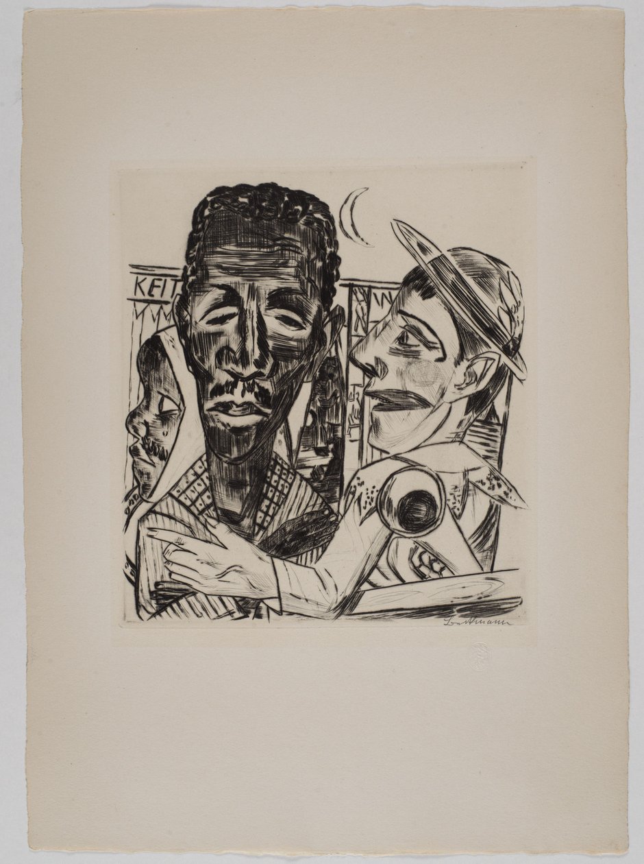 "Den svarte mannen" av Max Beckmann