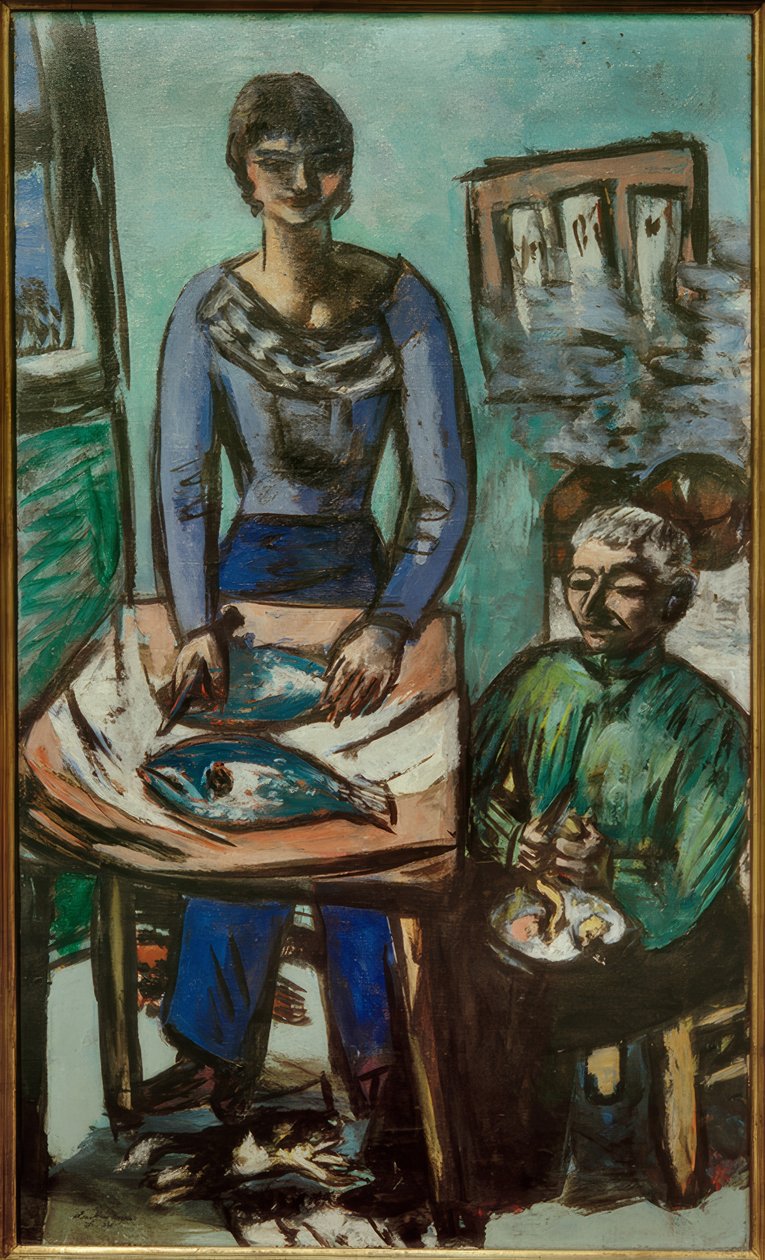 Köket (quappi med fisk) av Max Beckmann