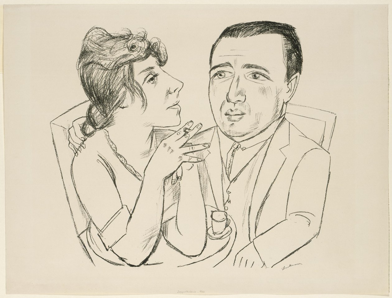Dubbelporträtt av I.B. Neumann och Martha Stern av Max Beckmann