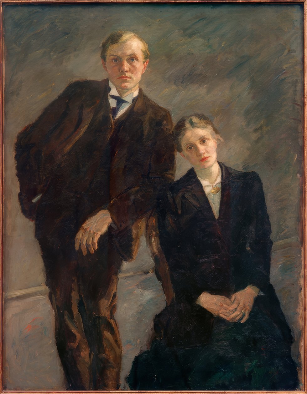 Dubbelporträtt av Max Beckmann och Minna Beckmann-Tube av Max Beckmann
