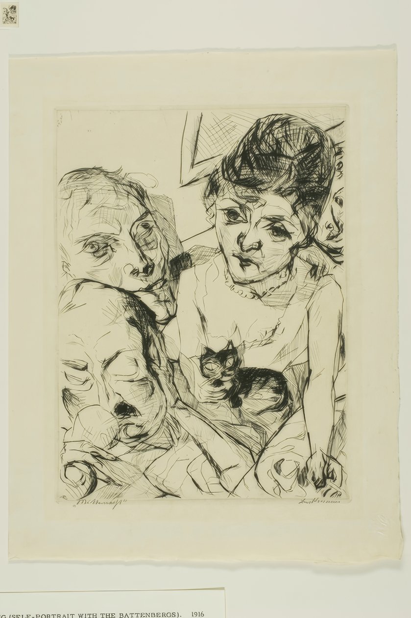 Kväll, tallrik tio från ansikten av Max Beckmann