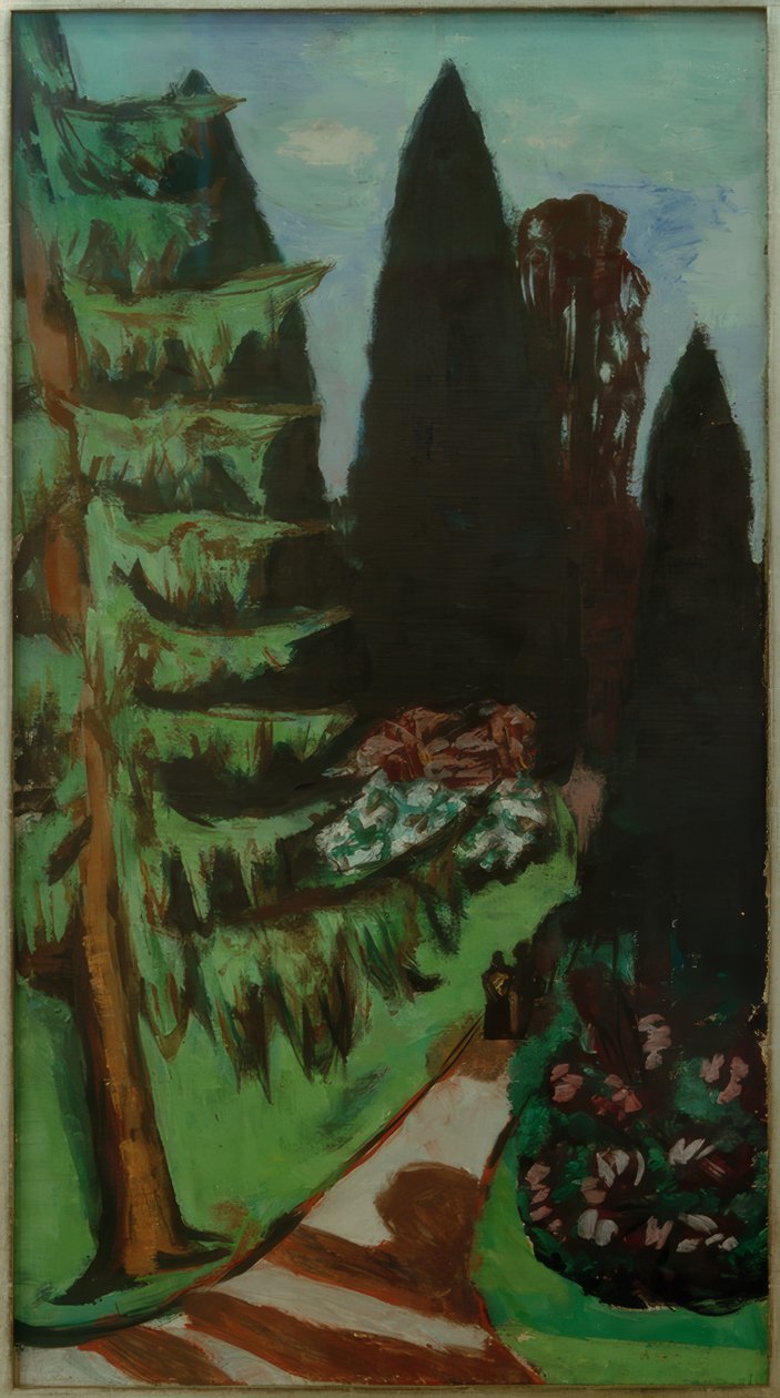 Eyckenstein-cypresser av Max Beckmann