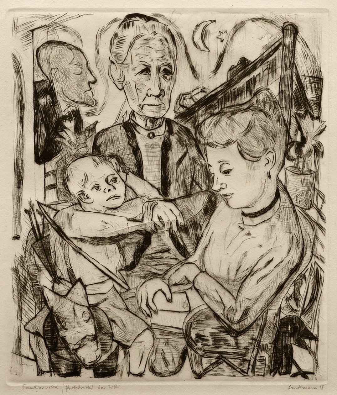 Familjens scen av Max Beckmann