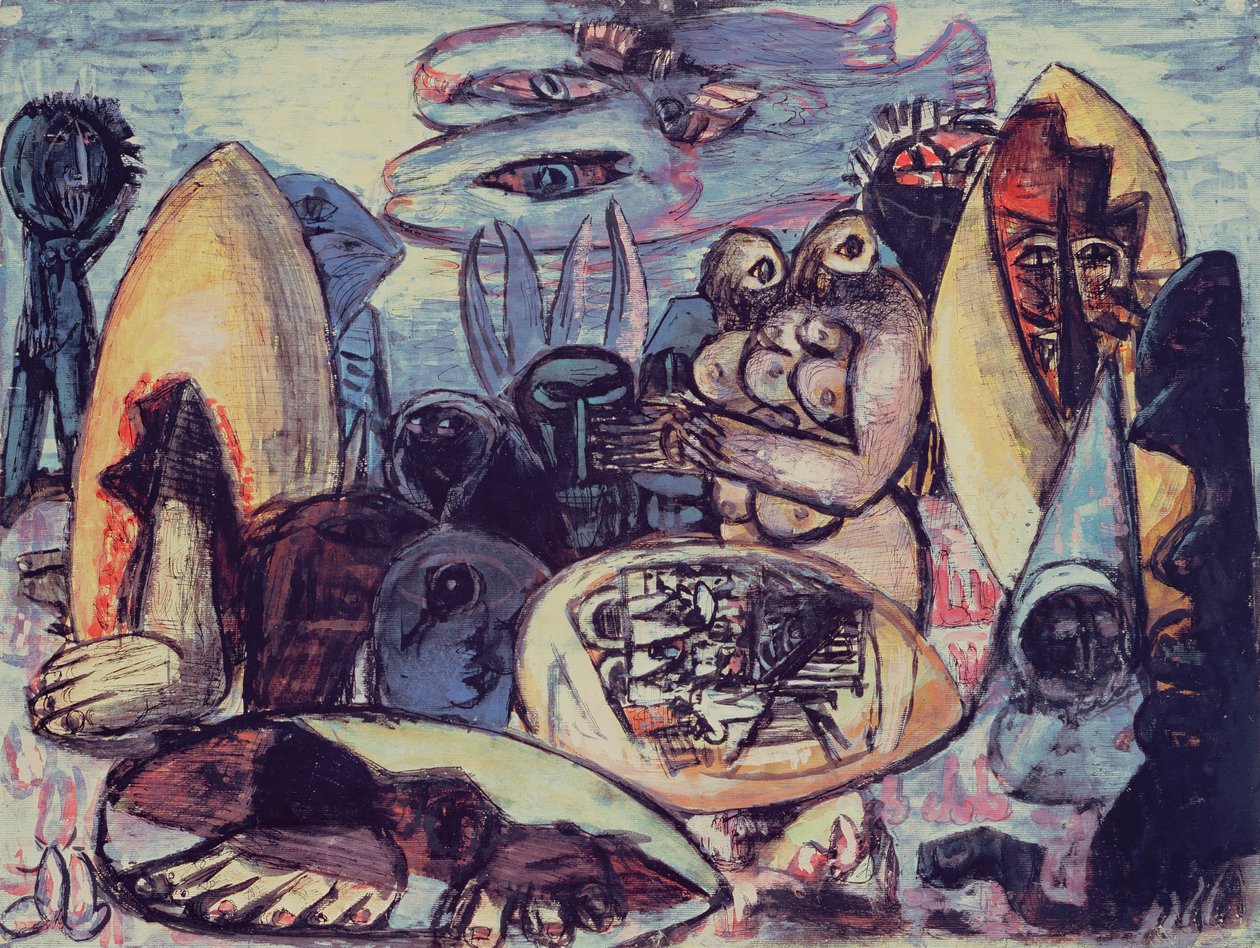 Fantastiskt landskap av Max Beckmann