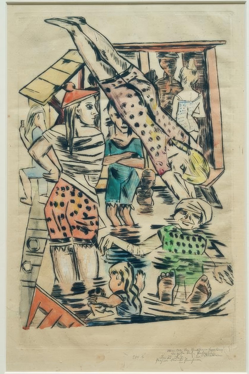 Kvinnors bad av Max Beckmann