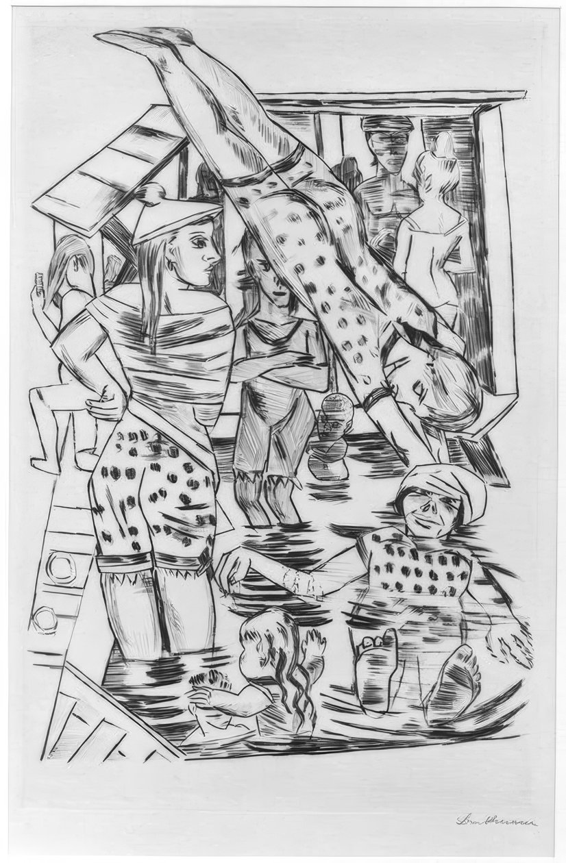 Kvinnors bad av Max Beckmann