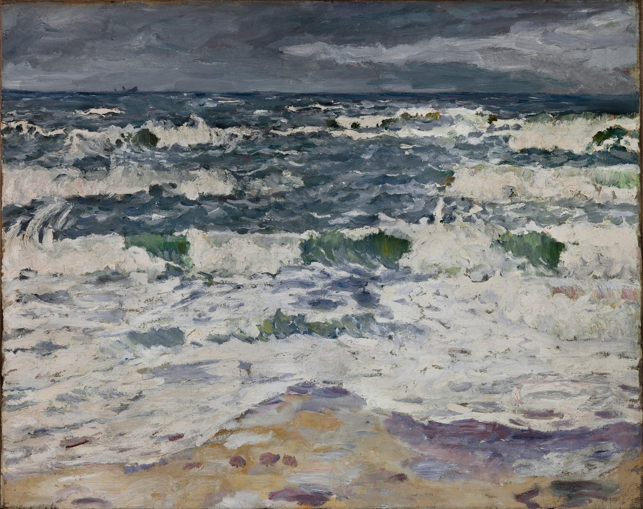 Grå dag vid havet av Max Beckmann