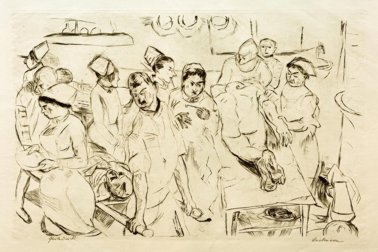 Stor operation av Max Beckmann