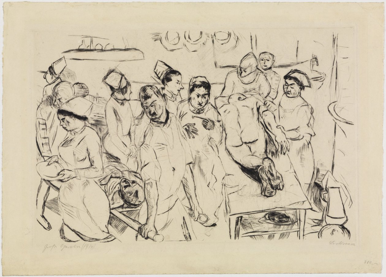 Stor operation av Max Beckmann