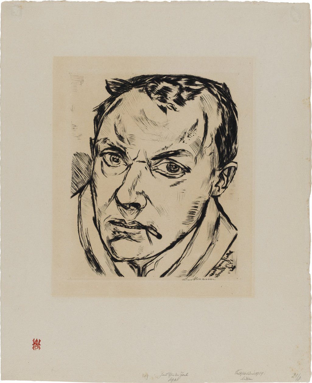 Stort självporträtt av Max Beckmann