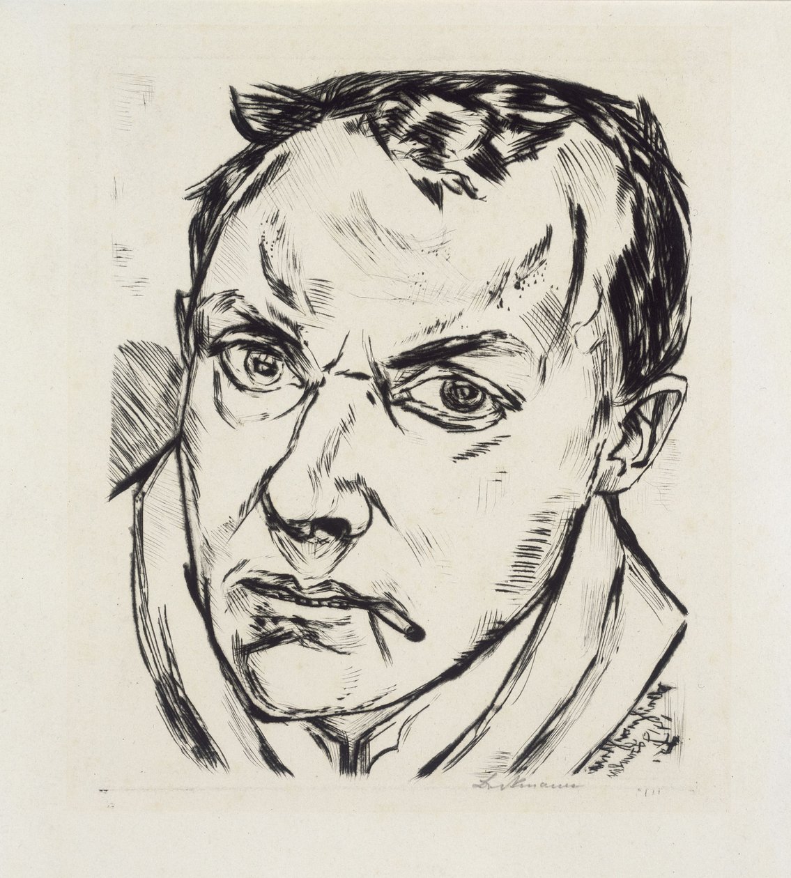 Stort självporträtt av Max Beckmann
