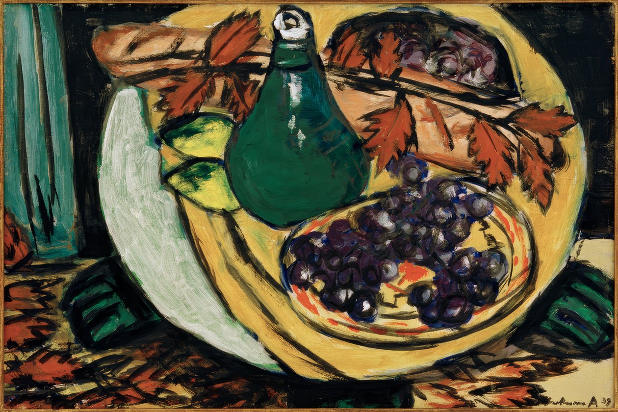 Höststilleben med druvor av Max Beckmann