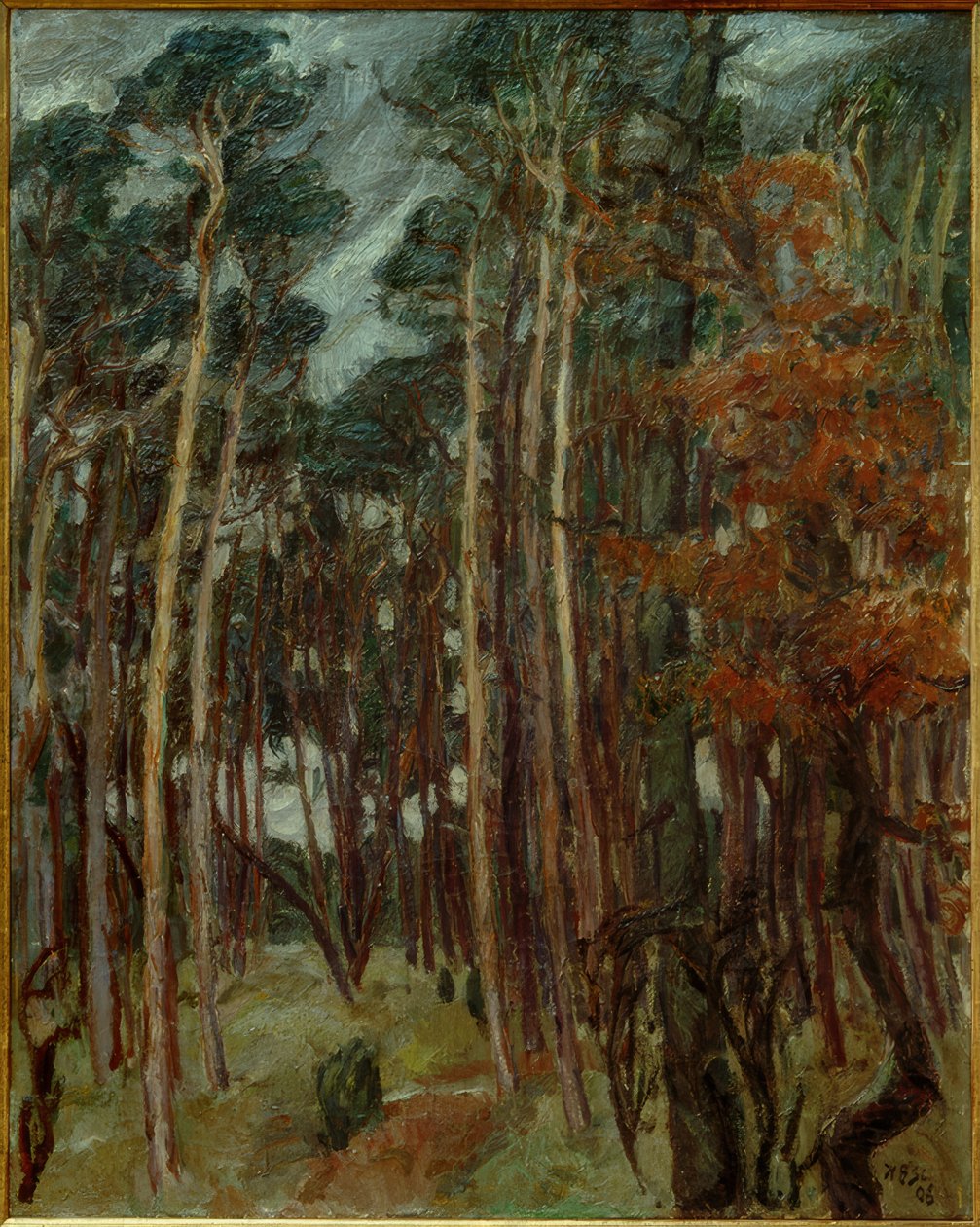 Hermsdorfer Wald på en grå dag av Max Beckmann